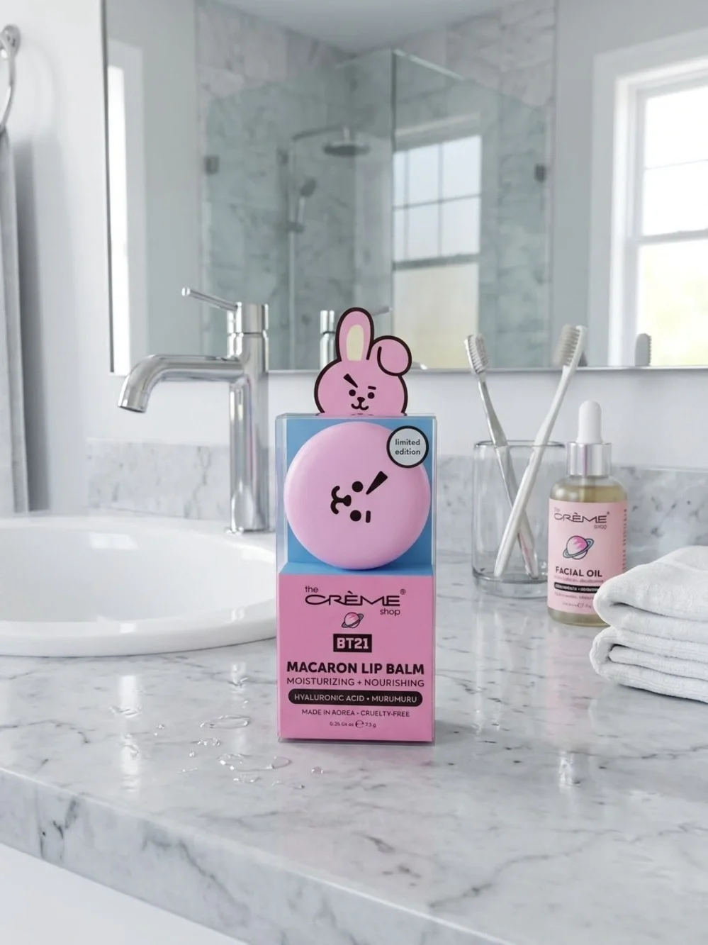 The Crème Shop BT21 Pink Macaron Lip Balm - Limited Edition